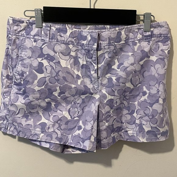 NEW YORK & COMPANY | Women's Short Purple White Size 12 - Picture 1 of 5